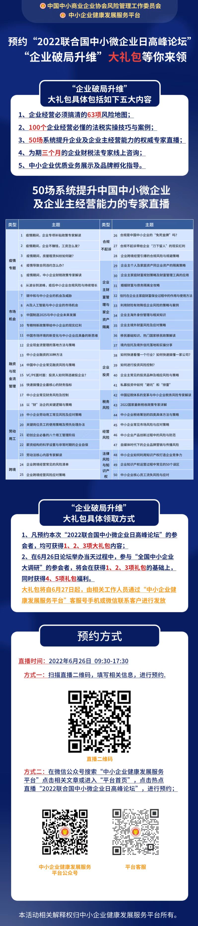 2022聯(lián)合國(guó)中小微企業(yè)日高峰論壇 | “50場(chǎng)權(quán)威專家系列直播” 系統(tǒng)提升企業(yè)經(jīng)營(yíng)思維與能力